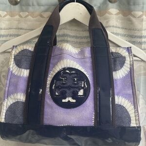 Tory Burch Purple and Blue Women's Tote Bag 6.5drop ×13 W